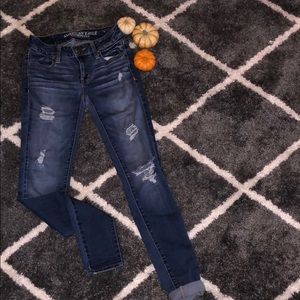 AE Blue Jean Ripped Jegging